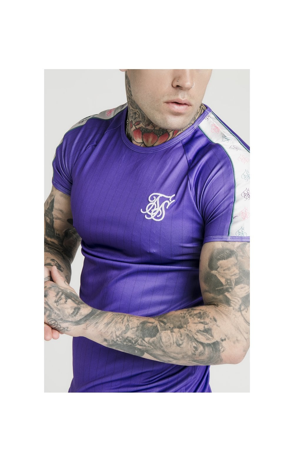 SikSilk Tape Trials Gym Tee – Purple (5)