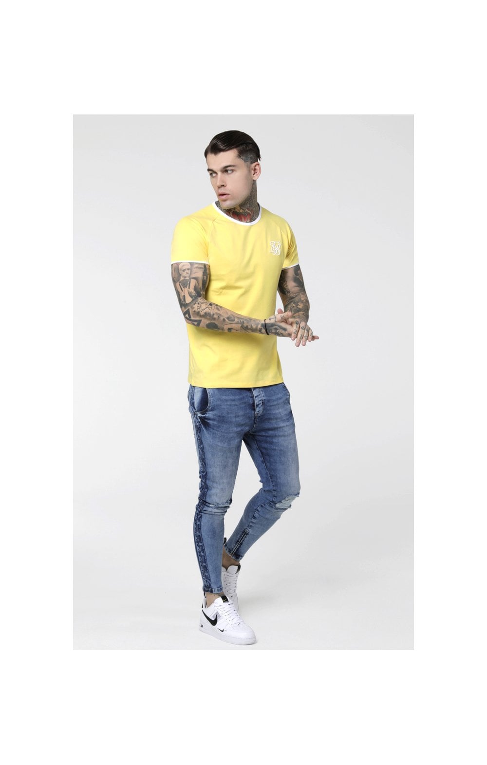 Load image into Gallery viewer, SikSilk S/S Elastic Cuff Tee – Gold (2)