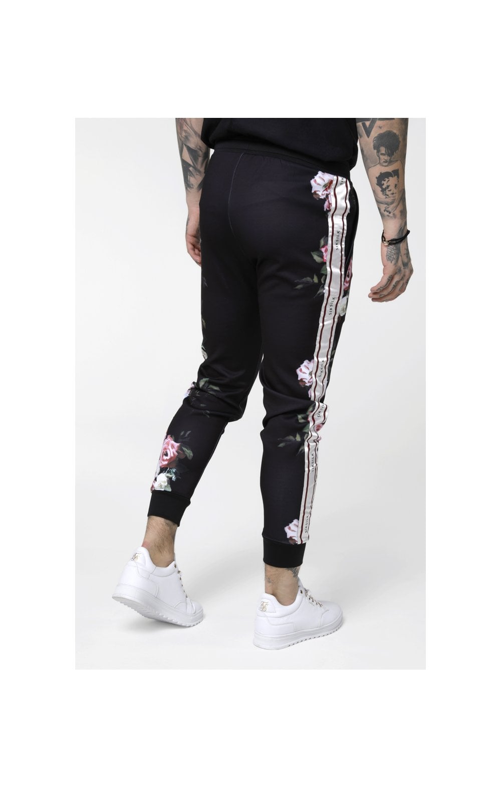 SikSilk Oil Paint Cuffed Cropped Poly Pants - Black (2)