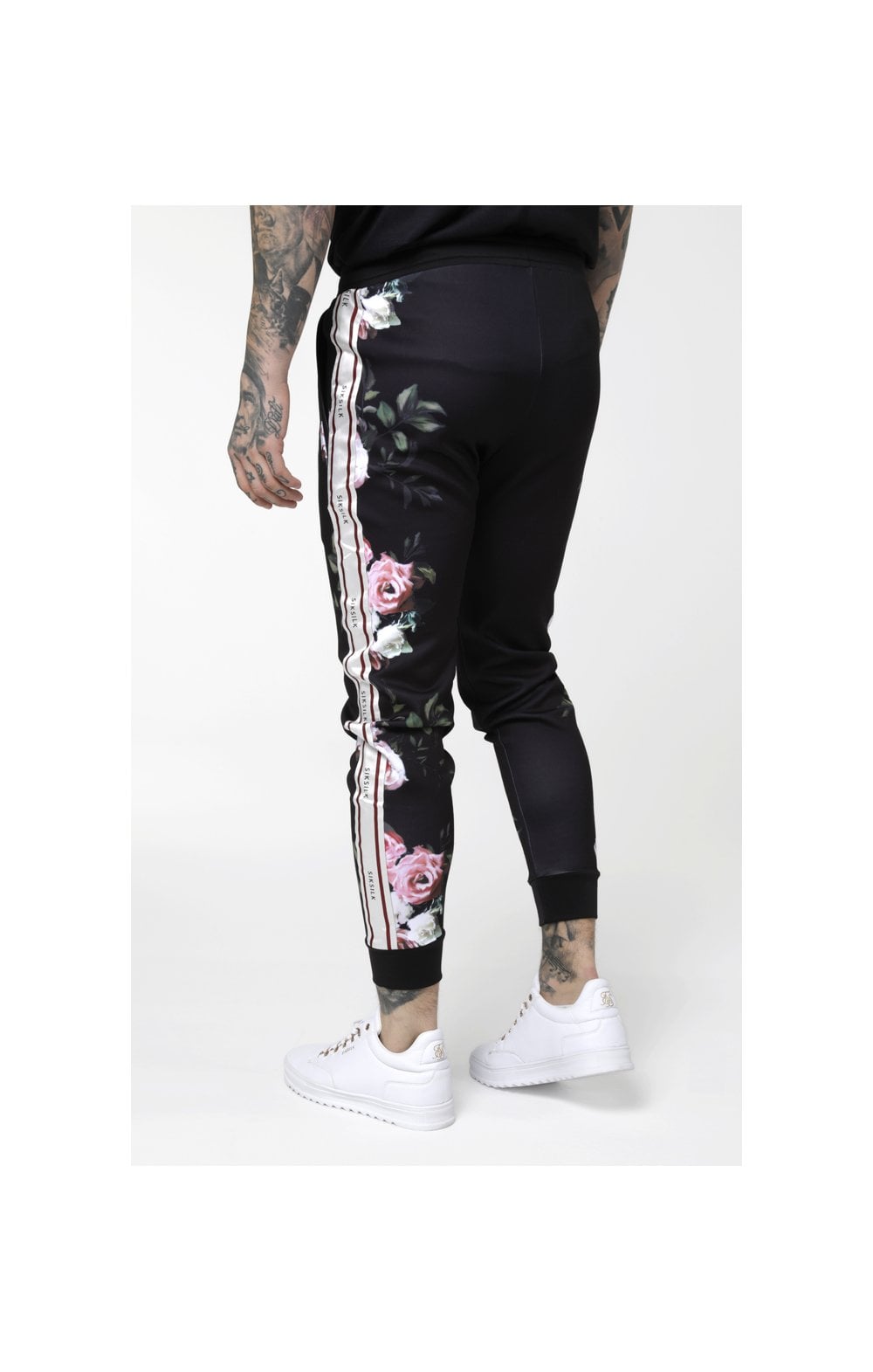 SikSilk Oil Paint Cuffed Cropped Poly Pants - Black (3)