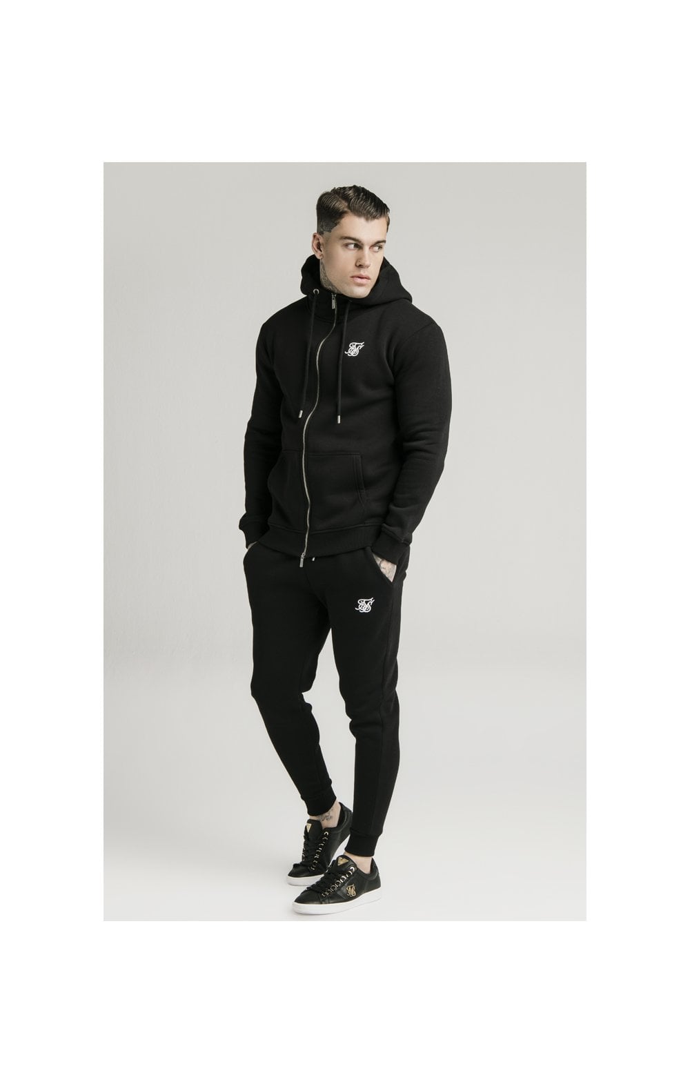 Black Essential Muscle Fit Jogger (3)