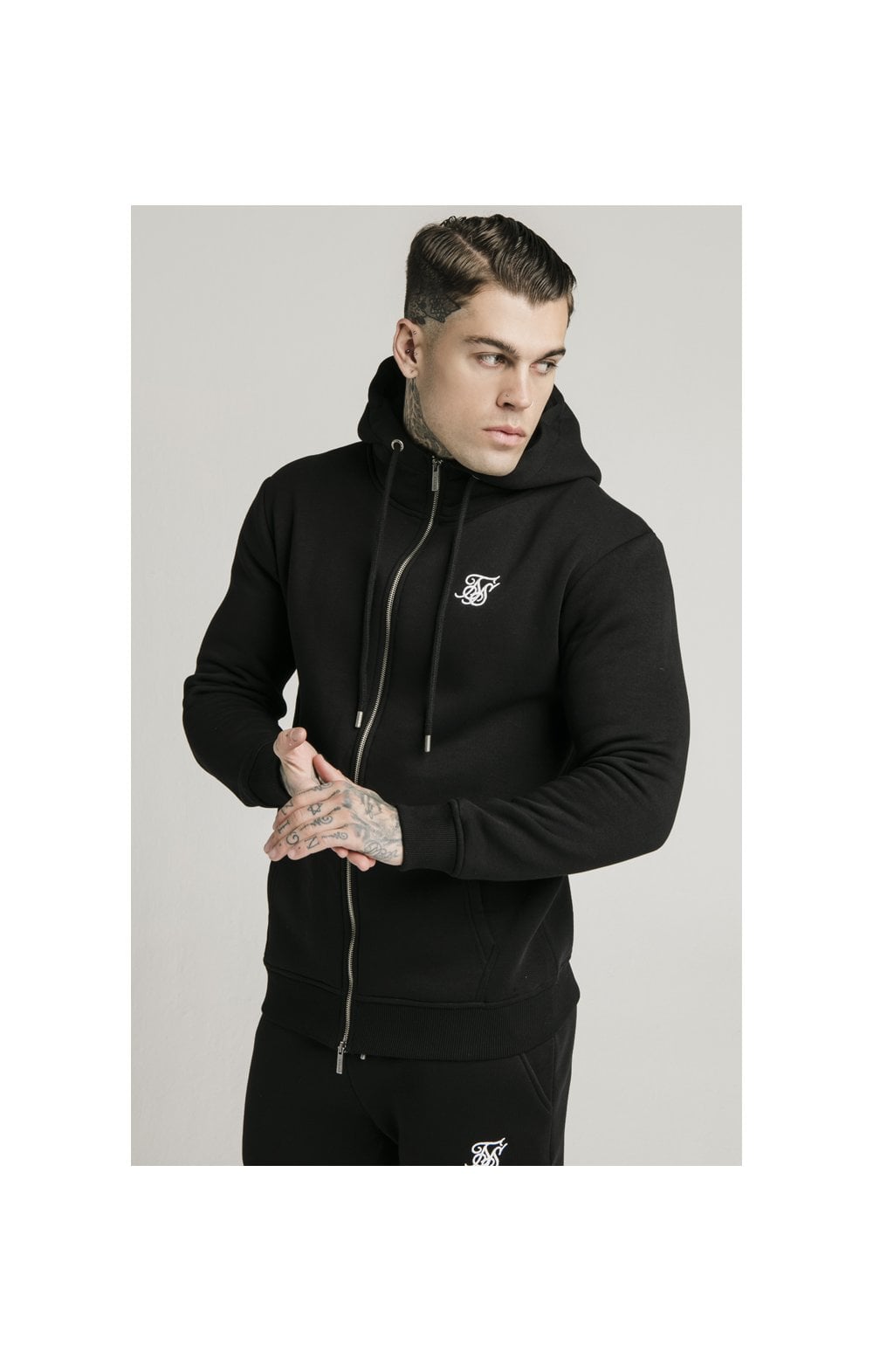 Mens funnel neck zip cheap through sweatshirt