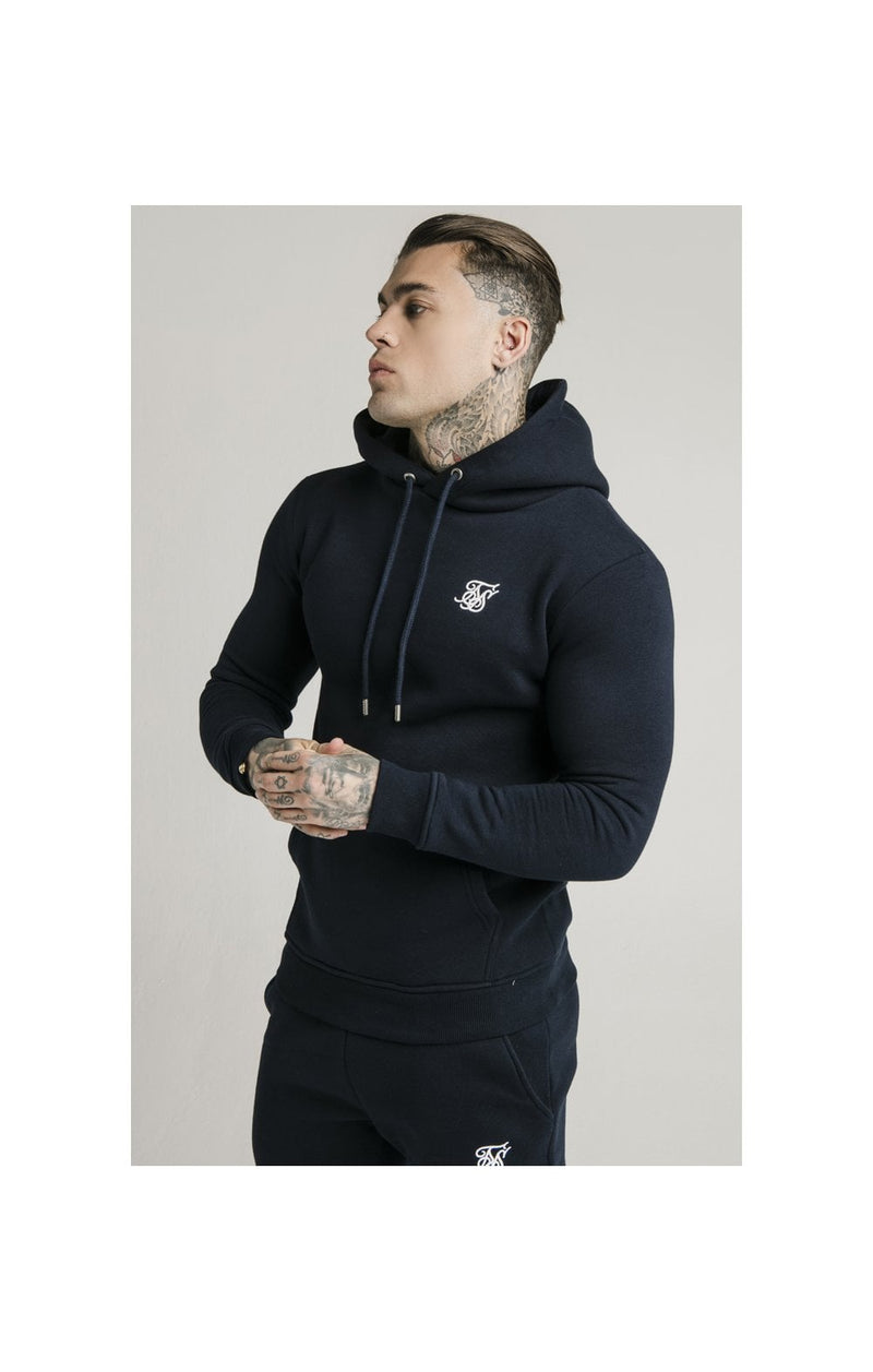 Navy Muscle Fit Overhead Hoodie (1)