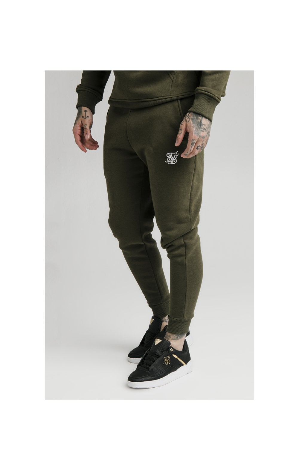 SikSilk Muscle Fit Jogger – Khaki