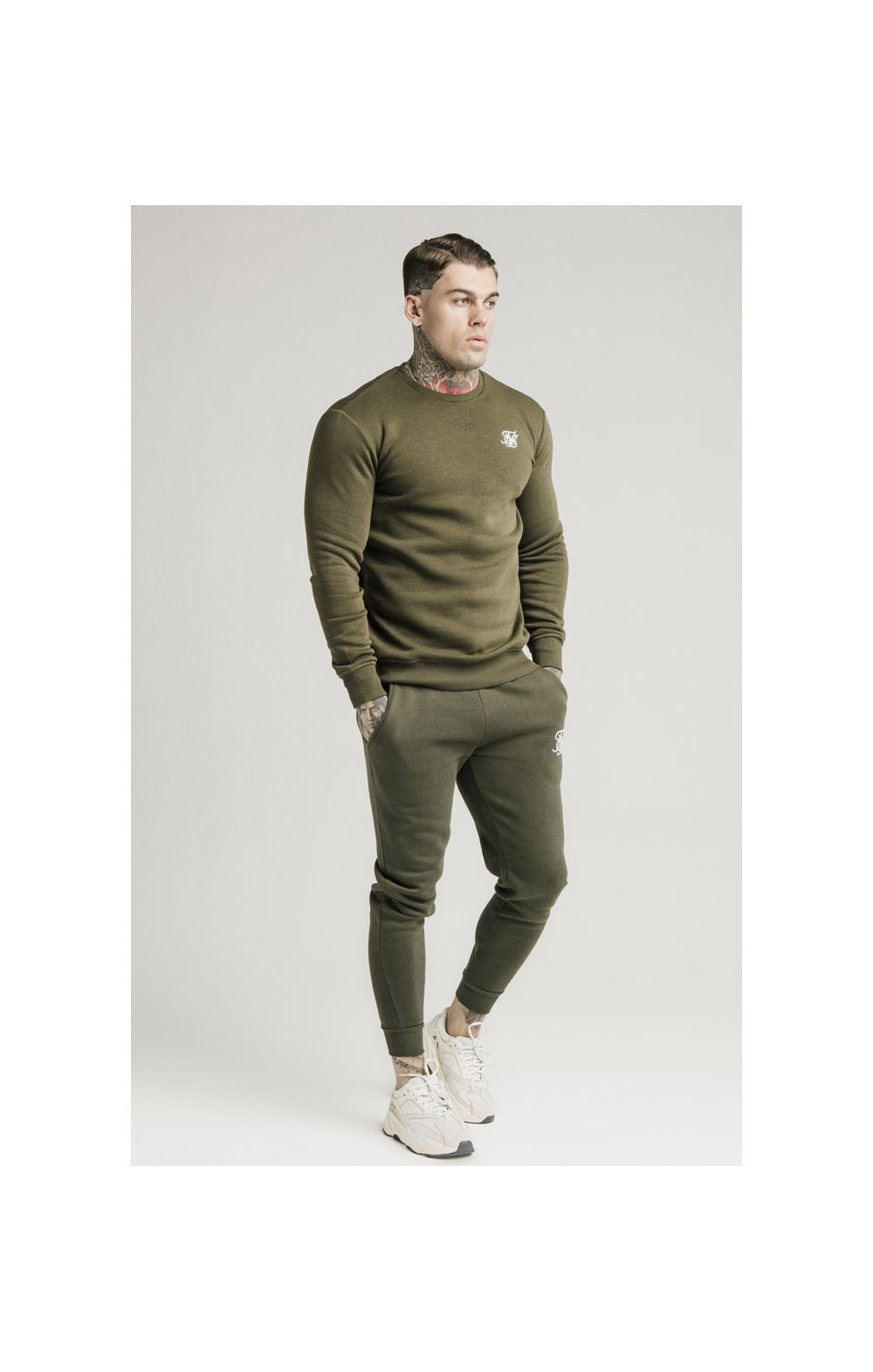 SikSilk Muscle Fit Jogger – Khaki (3)