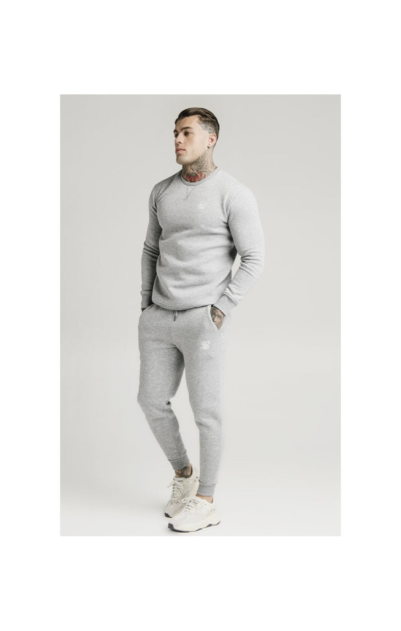 Grey Marl Essential Crew Sweatshirt (1)