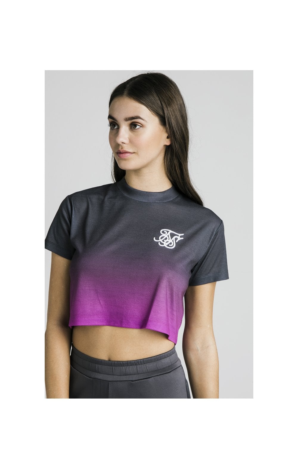 SikSilk Retro Box Fit Tee - Iron & Pink