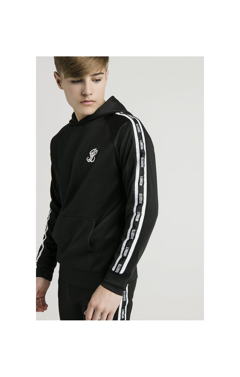 Illusive London Taped Overhead Hoodie - Black & White (1)