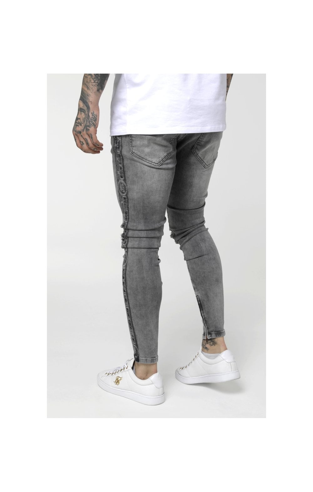 SikSilk Low Rise Cartel Denims - Snow Wash (3)