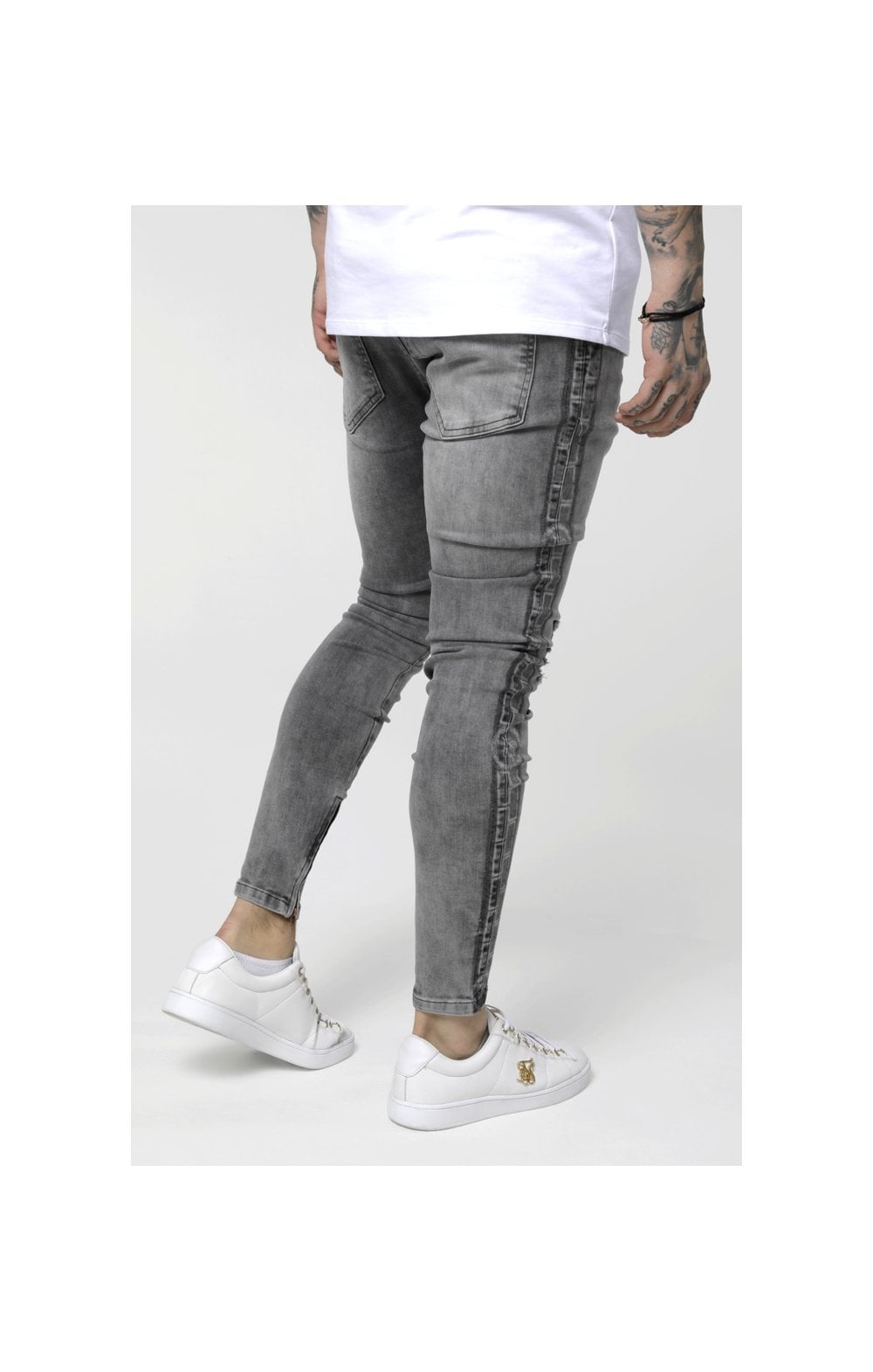 SikSilk Low Rise Cartel Denims - Snow Wash (4)