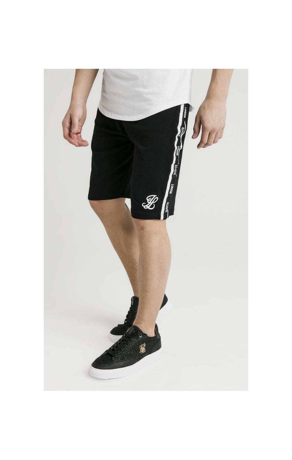 Illusive London Jersey Shorts - Black & White