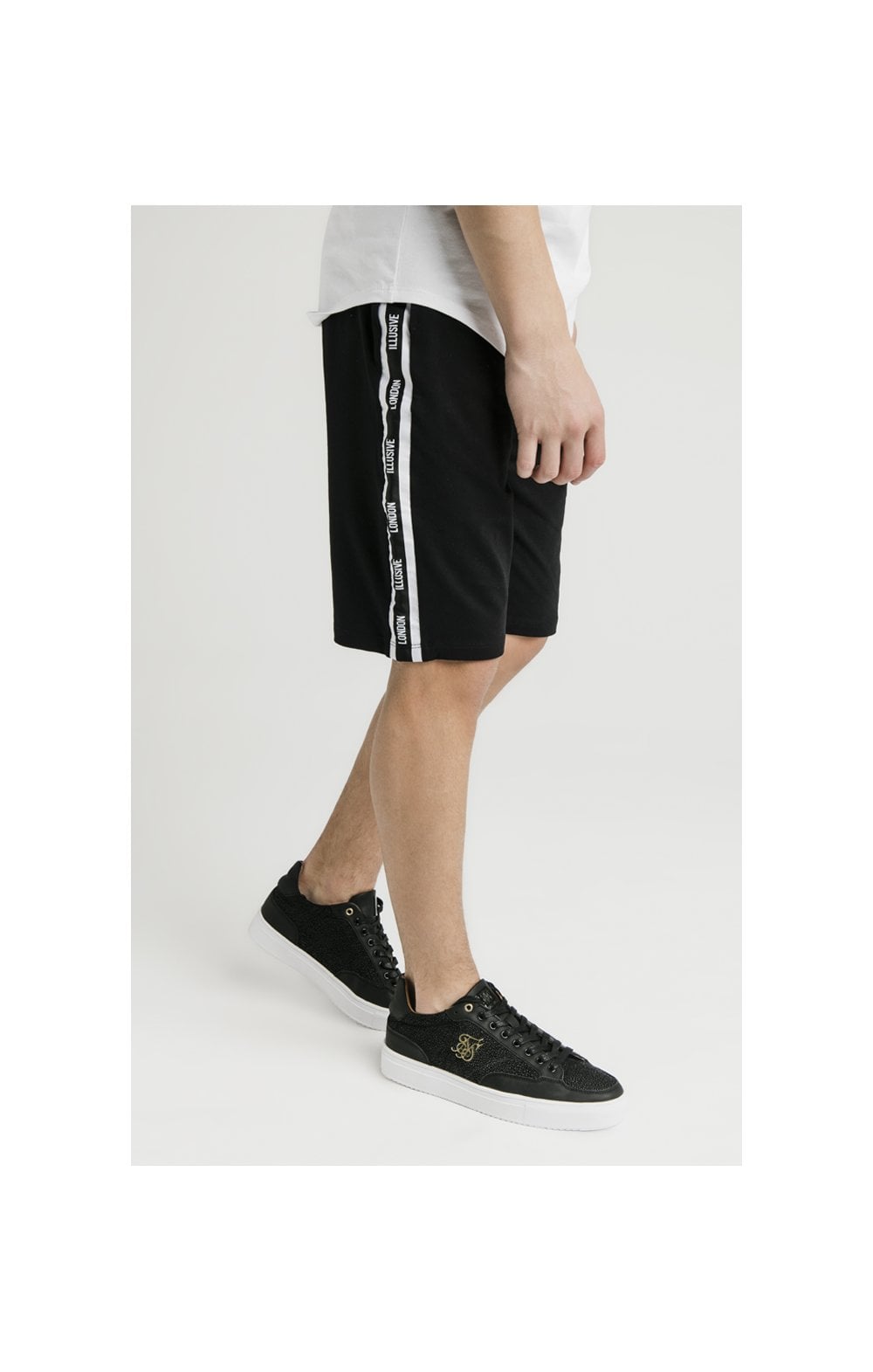 Illusive London Jersey Shorts - Black & White (2)