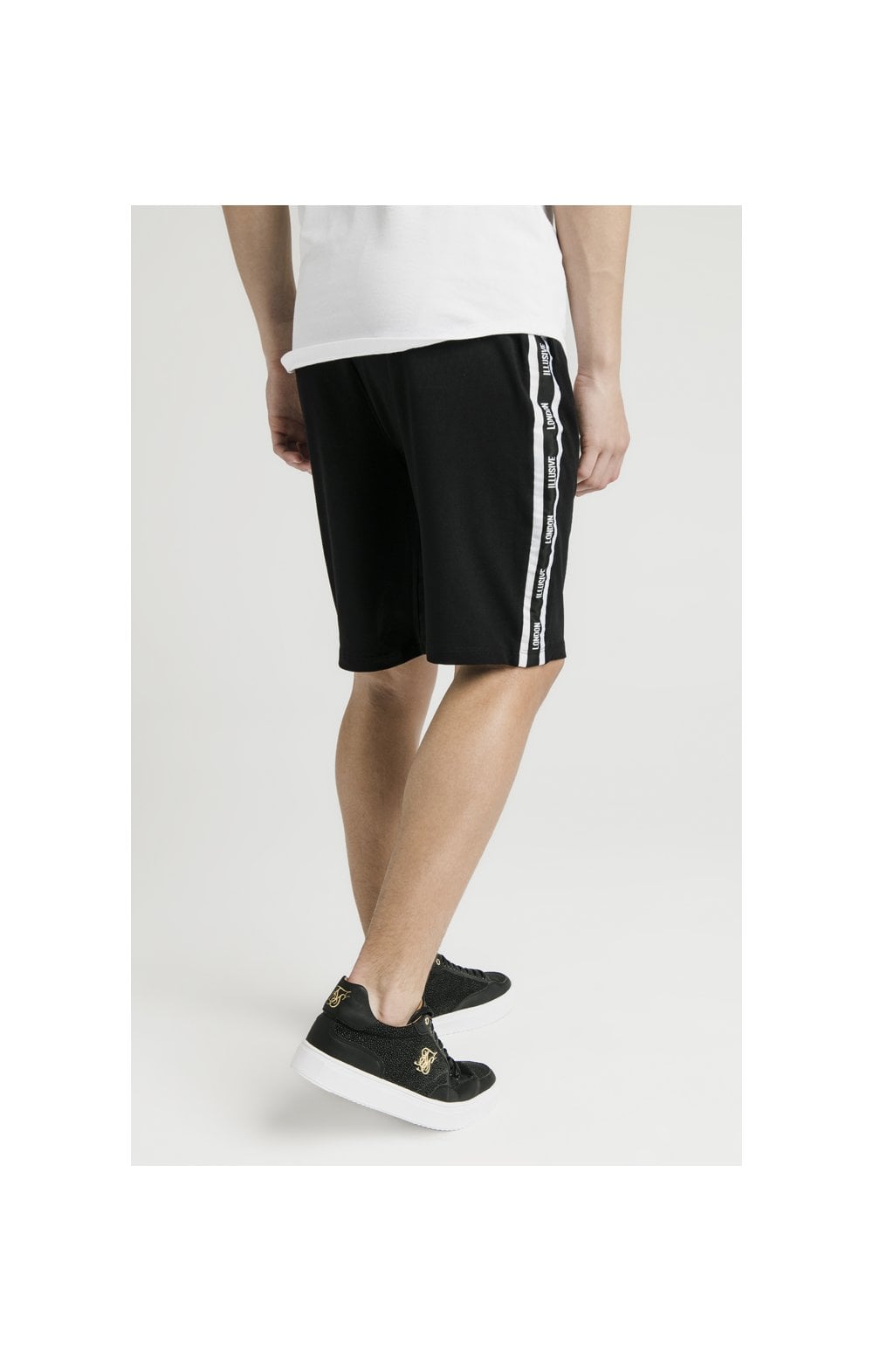 Illusive London Jersey Shorts - Black & White (3)