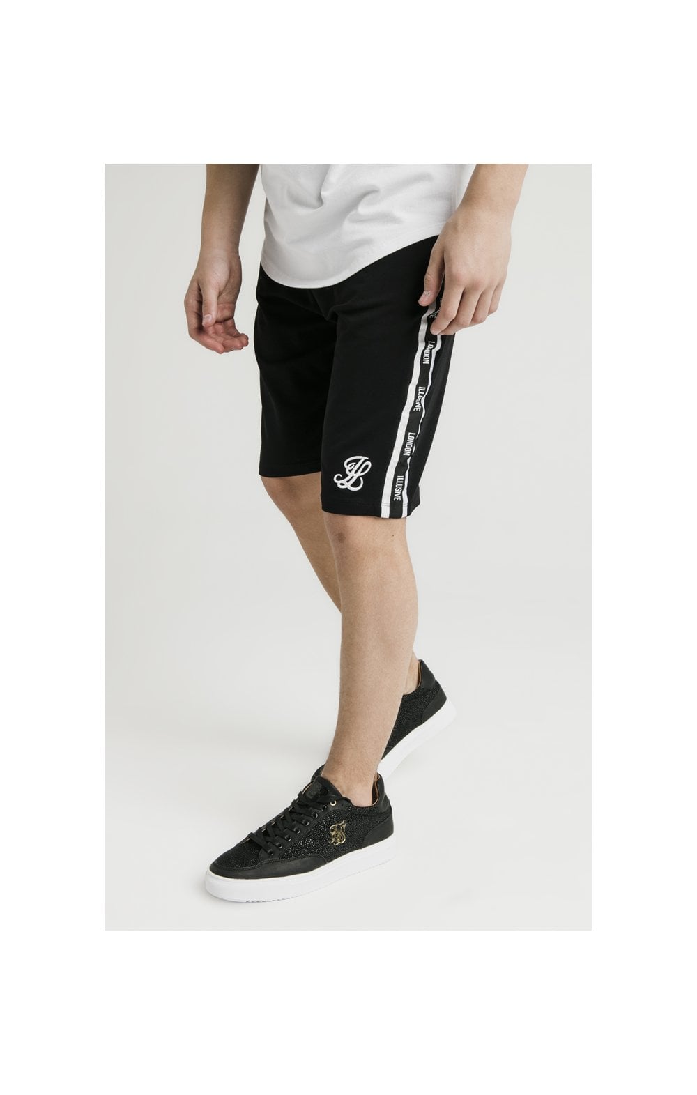 Illusive London Jersey Shorts - Black & White (4)