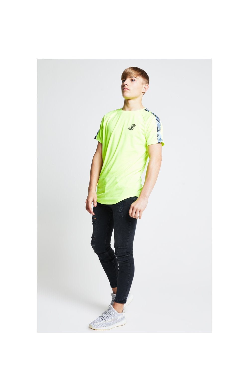 Illusive London Camo Panel Tee – Neon Yellow (3)