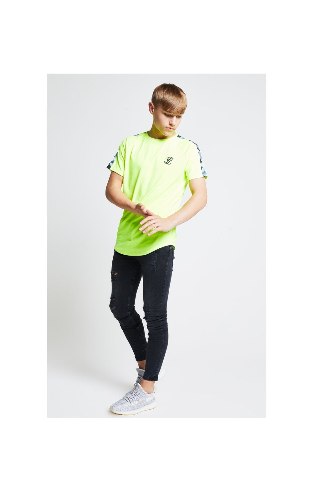 Illusive London Camo Panel Tee – Neon Yellow (4)