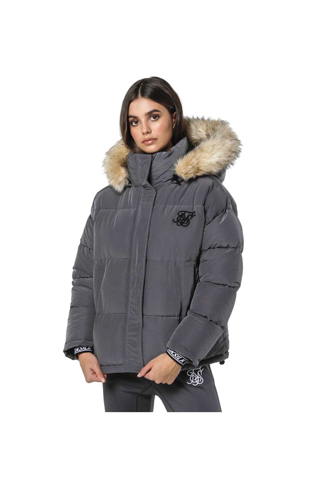 Load image into Gallery viewer, SikSilk Short Parka Jacket - Charcoal