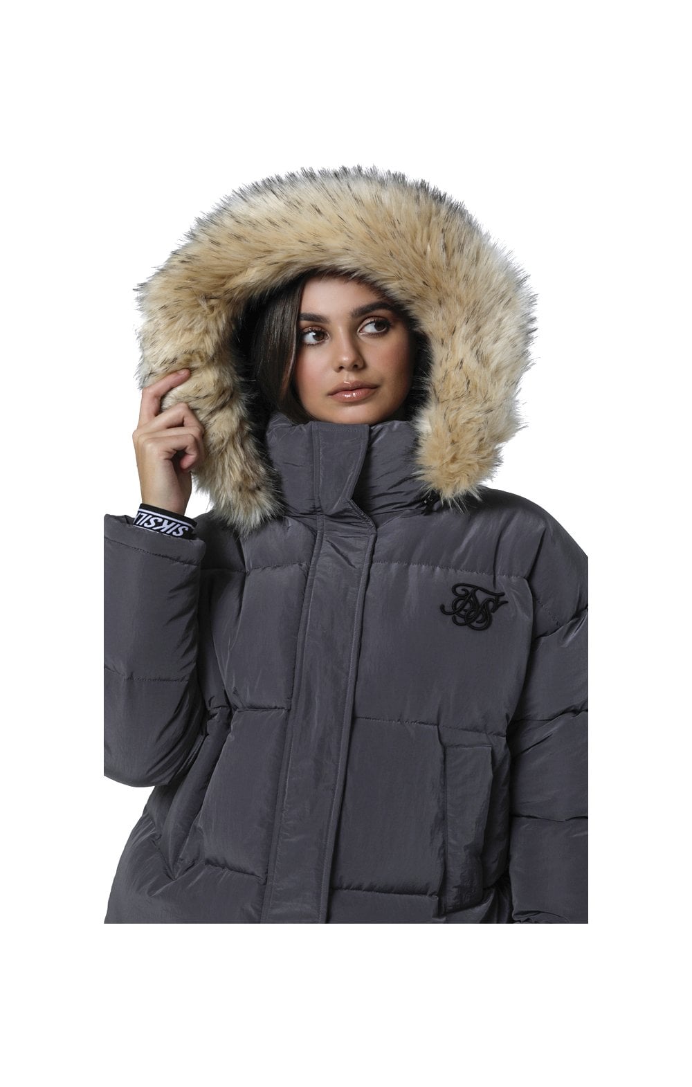 Load image into Gallery viewer, SikSilk Short Parka Jacket - Charcoal (1)