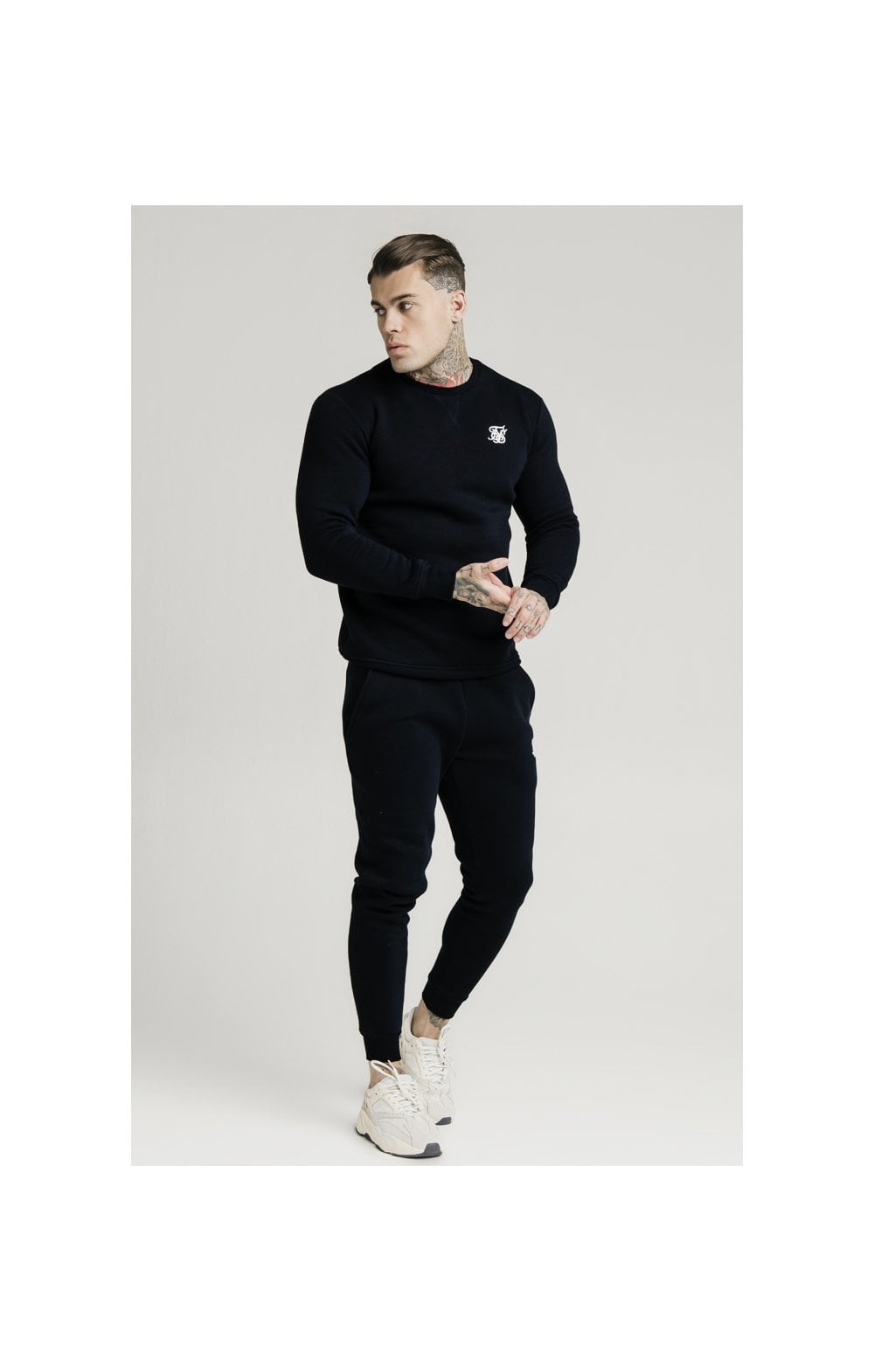 Load image into Gallery viewer, SikSilk Crew Sweat - Black (1)