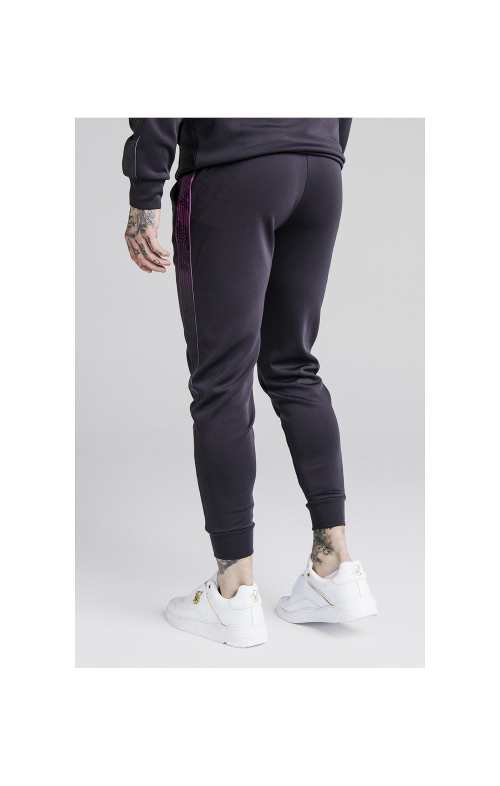 Load image into Gallery viewer, SikSilk Cuffed Cropped Fade Panel Runner Pants – Nine Iron (3)