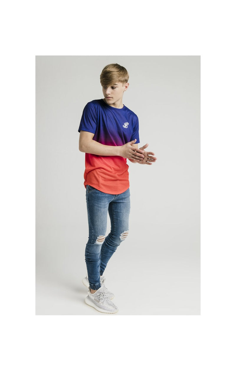 Illusive London Sunset Fade Tee - Navy,Pink & Orange (1)