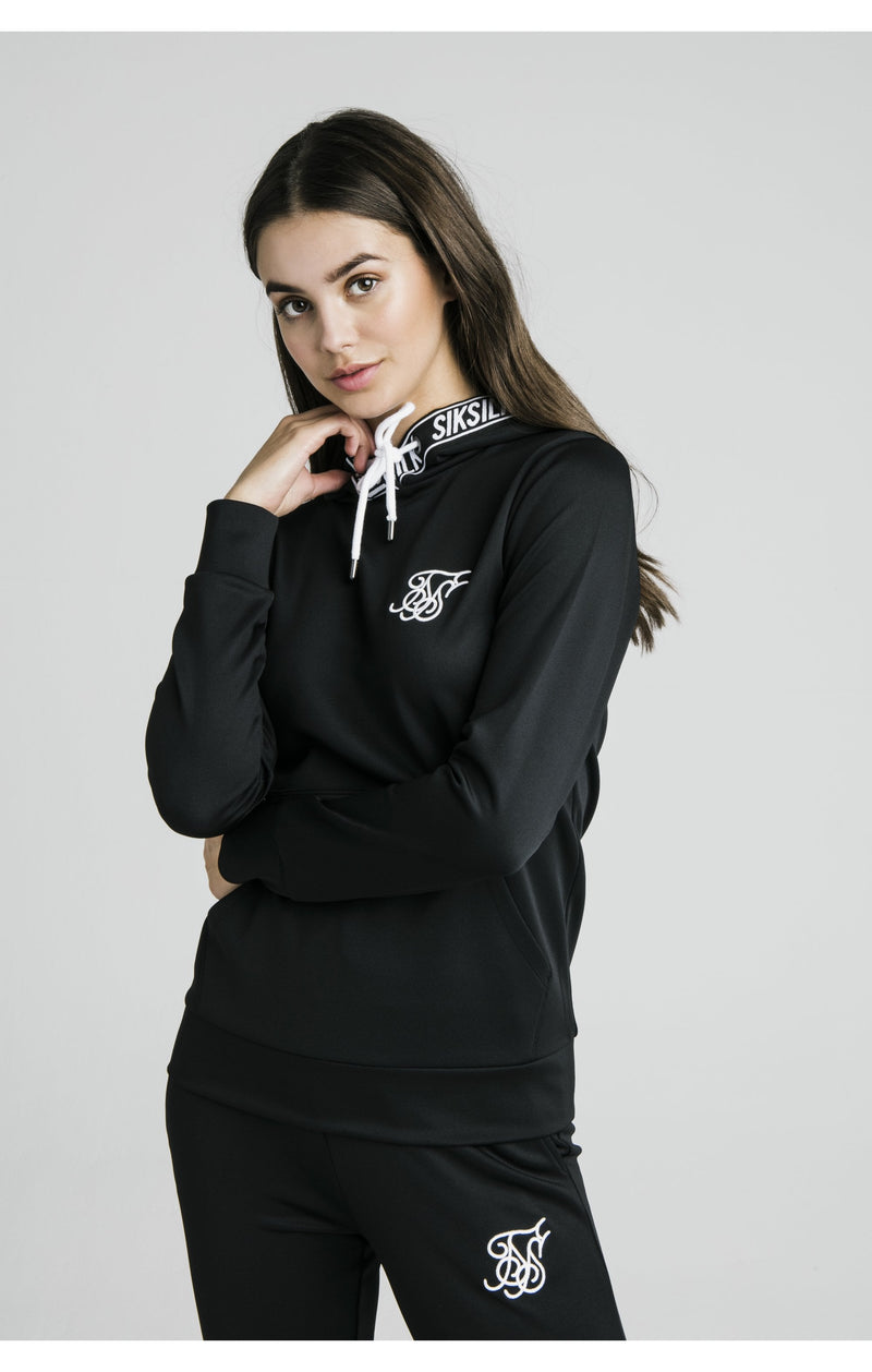 SikSilk Tape Hood Track Top - Black