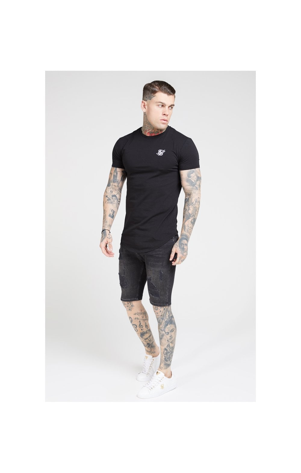 Load image into Gallery viewer, SikSilk S/S Core Gym Tee – Jet Black (2)