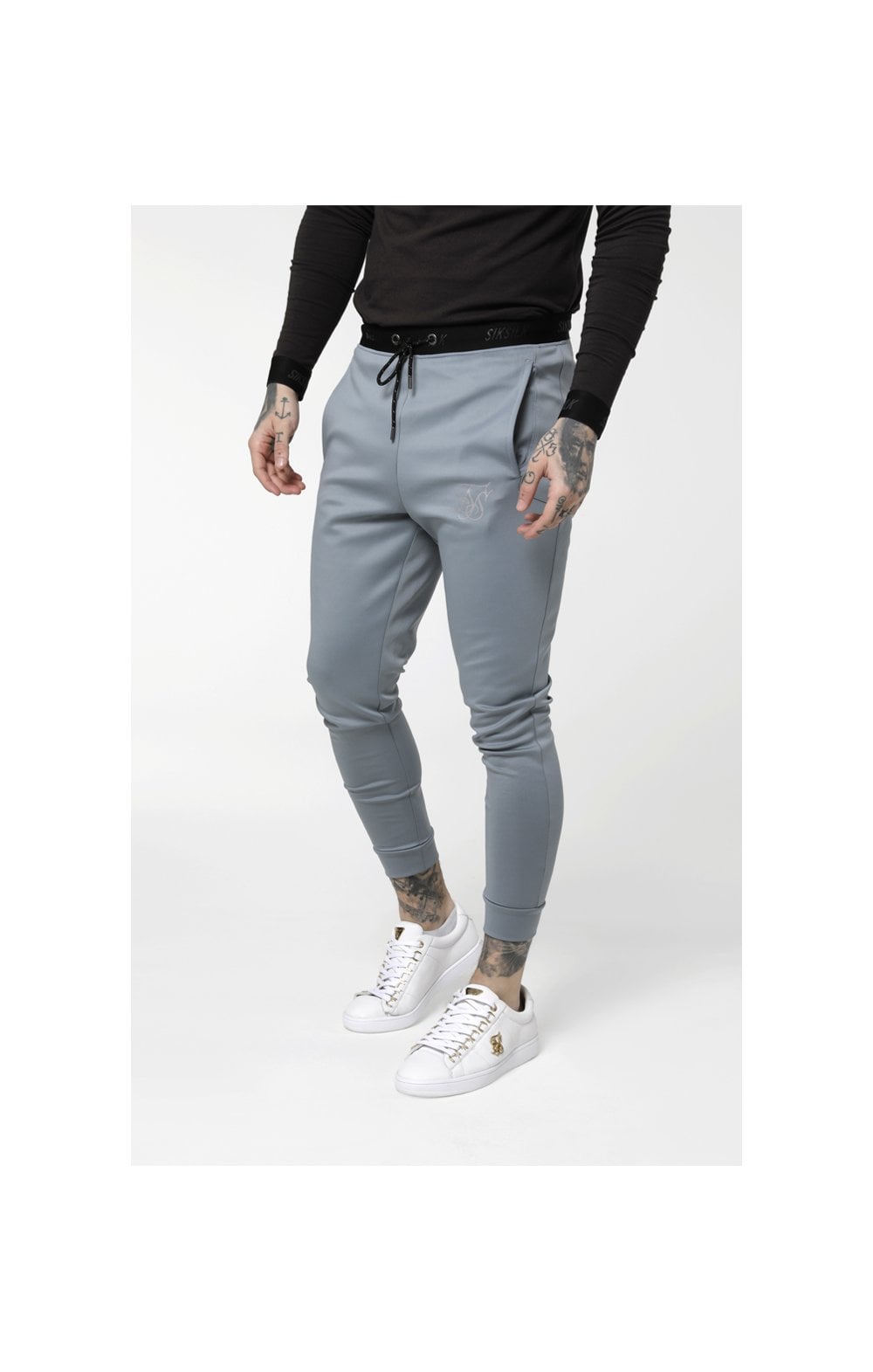 SikSilk Agility Track Pants - Ice Grey (1)