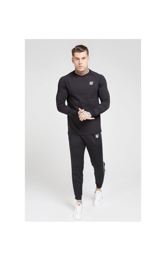 SikSilk L/S Tape Performance Sweater - Black