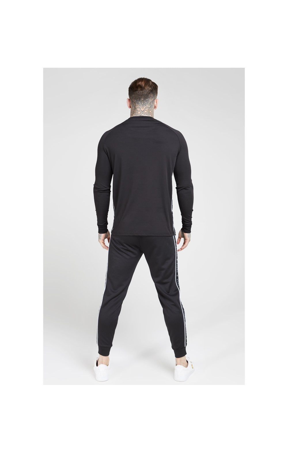Load image into Gallery viewer, SikSilk L/S Tape Performance Sweater - Black (3)