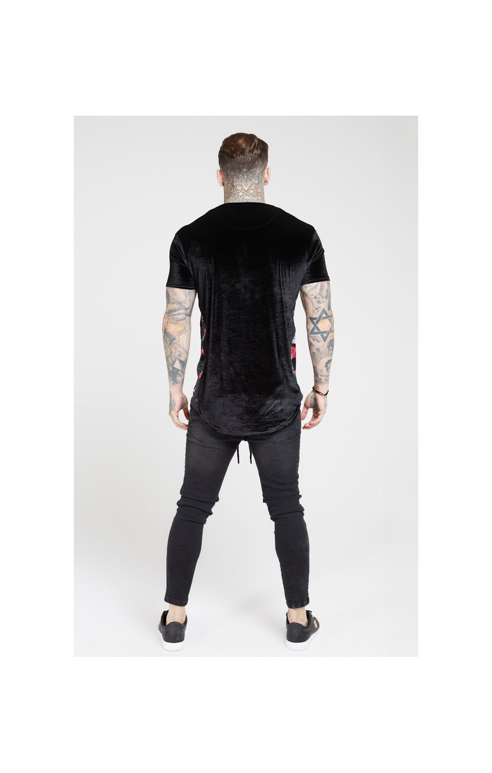 SikSilk S/S Slide Tee - Black & Oil Paint (5)