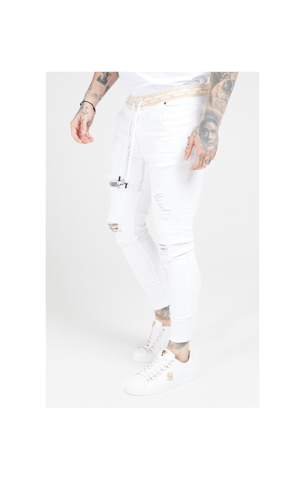 Sik silk white hot sale jeans