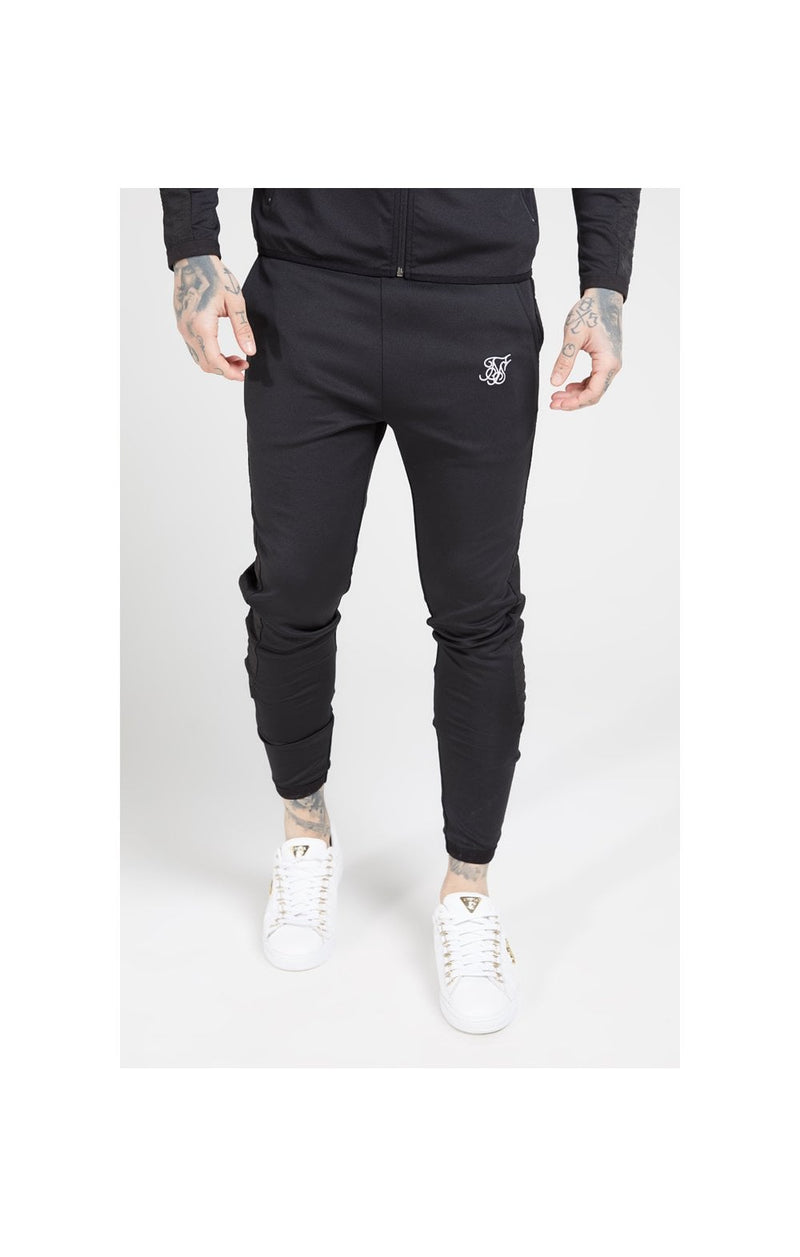 Black Creased Nylon Pant