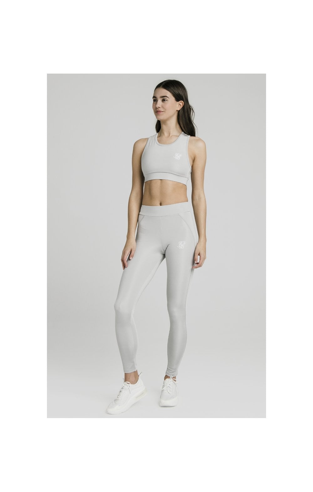 SikSilk Disco Leggings – Silver (3)