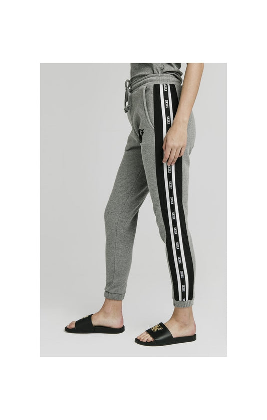 SikSilk Panel Tape Joggers - Grey Marl