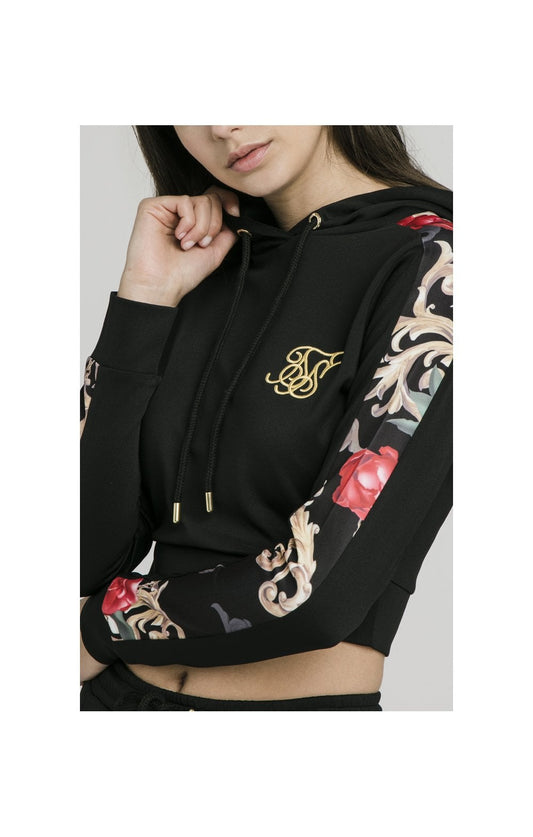 SikSilk Floral Elegance Track Top - Black