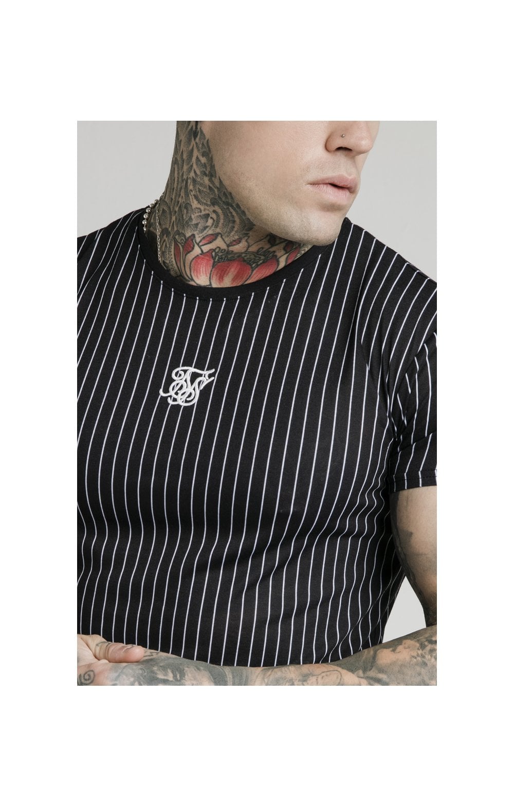 Siksilk pinstripe best sale logo joggers