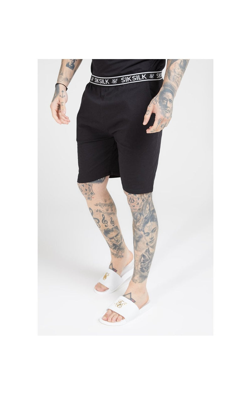 Black Loose Fit Jersey Short