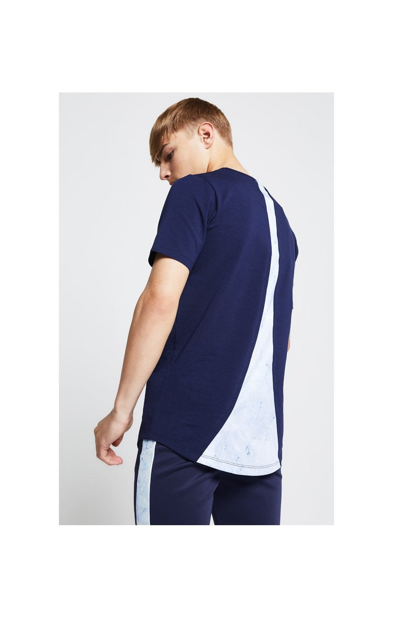 Illusive London Marble Racer Back Tee – Navy & Marble (1)