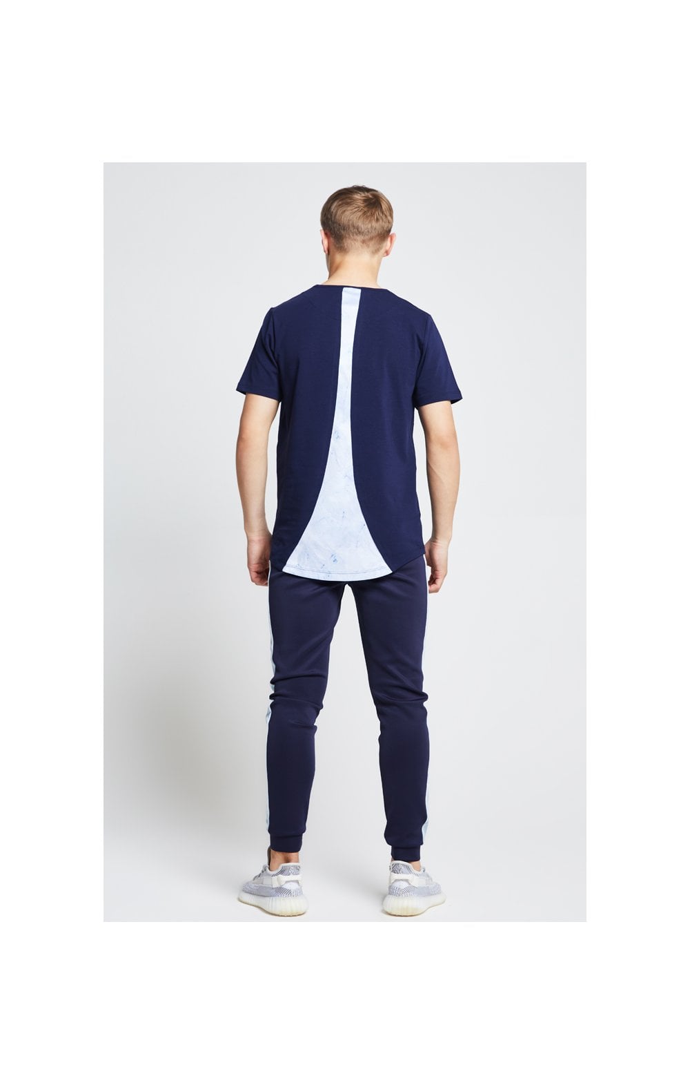 Load image into Gallery viewer, Illusive London Marble Racer Back Tee – Navy &amp; Marble (6)