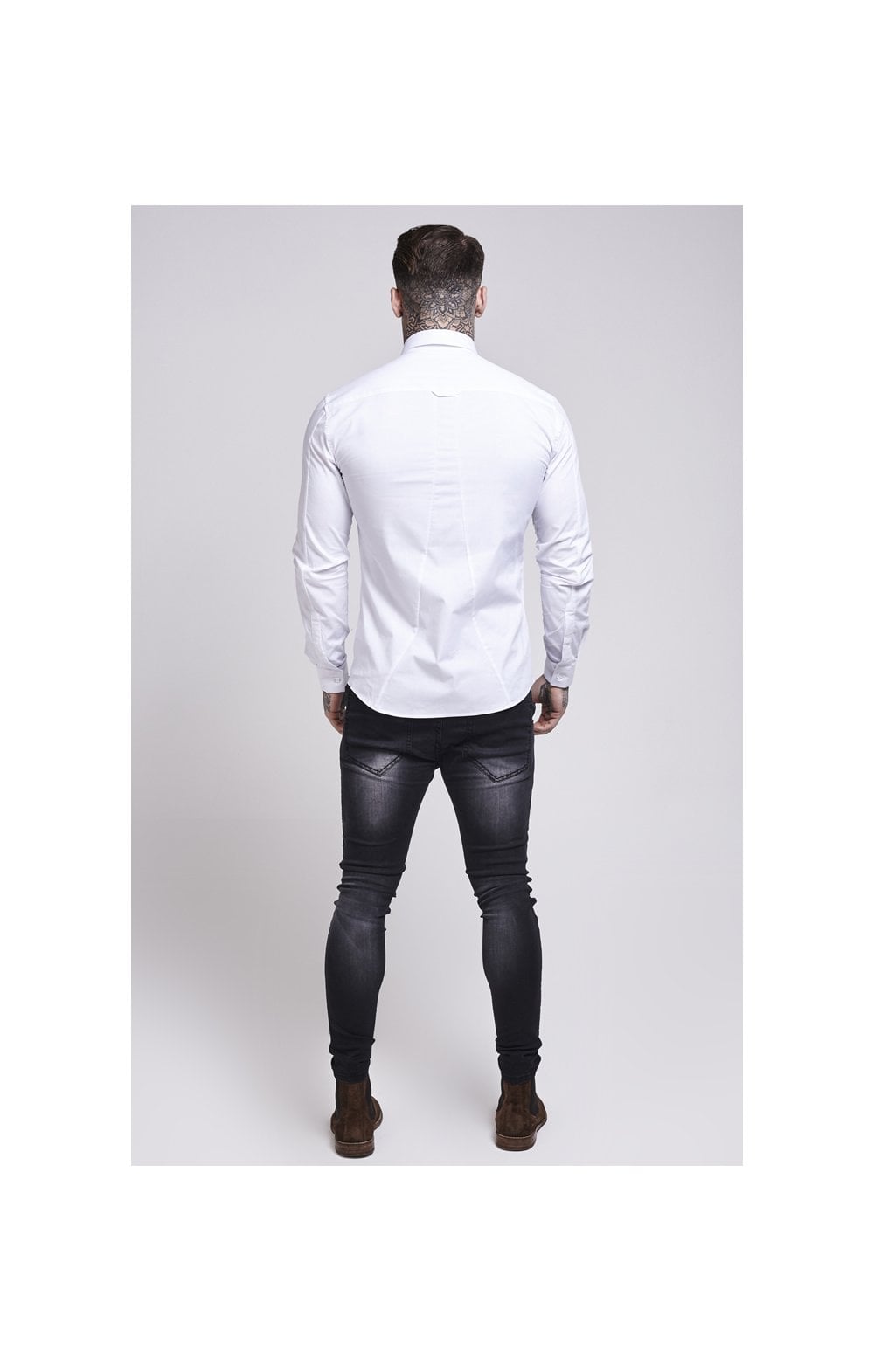 Load image into Gallery viewer, White Cotton Stretch Shirt (3)
