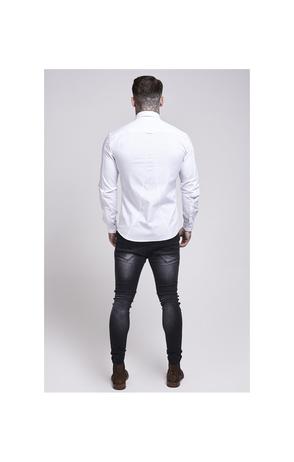 White Cotton Stretch Shirt (3)