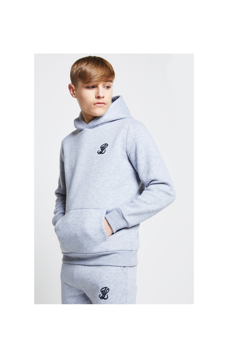 Boys Illusive Grey Marl Essentials Overhead Hoodie