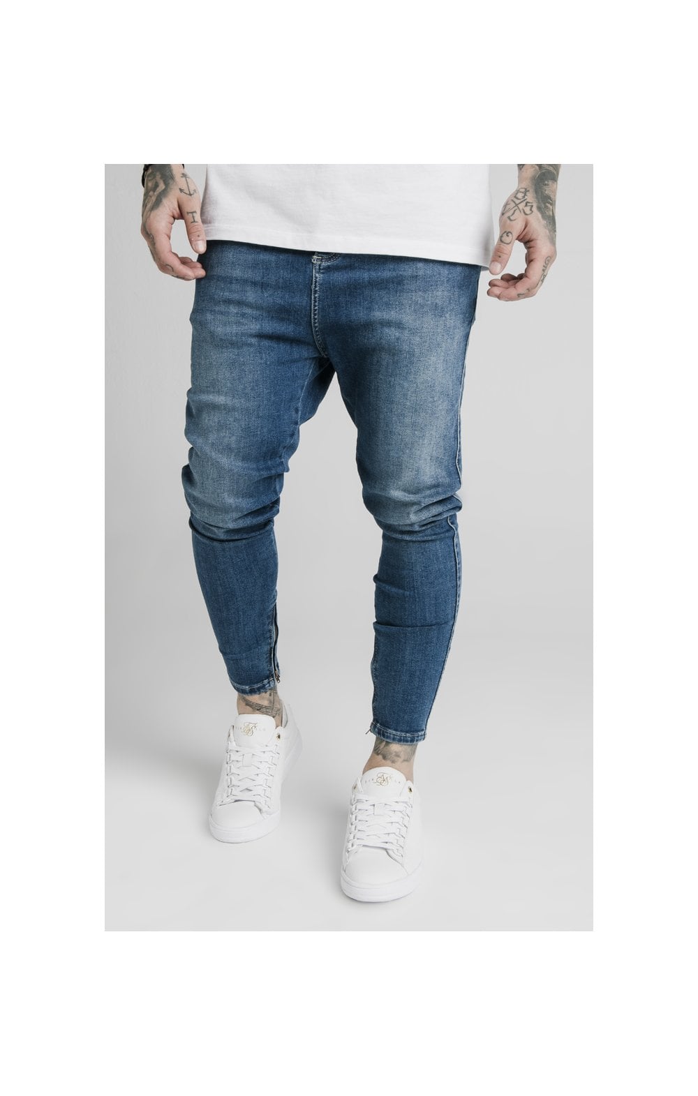 SikSilk Drop Crotch Jeans – Midstone Blue (2)