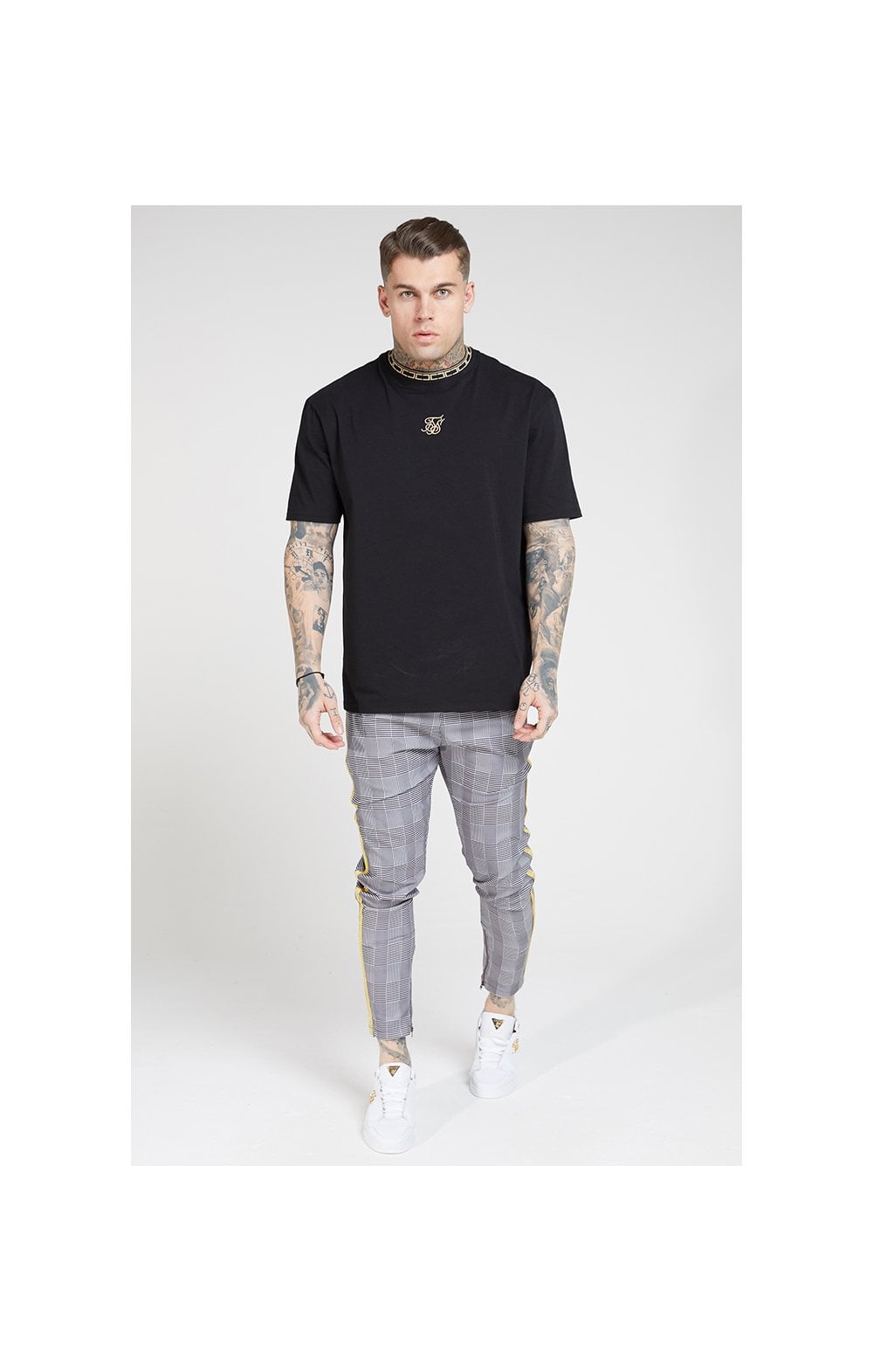 SikSilk Fitted Smart Tape Jogger Pant - Dogtooth Check (5)
