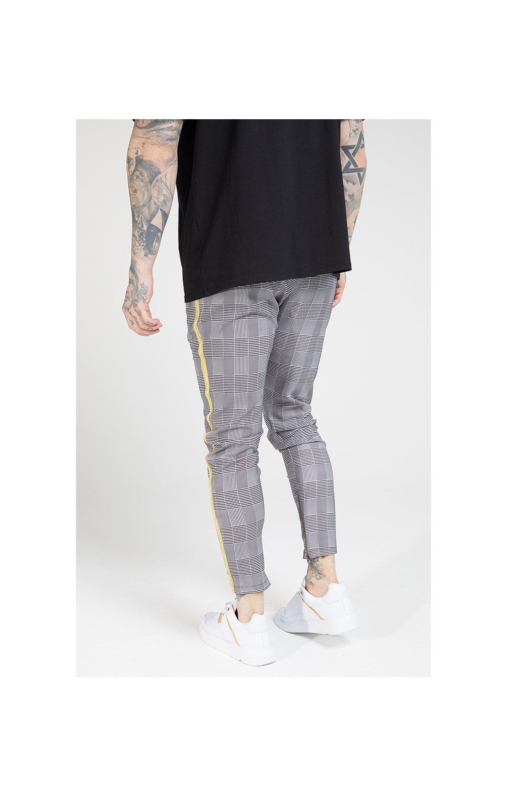 SikSilk Fitted Smart Tape Jogger Pant - Dogtooth Check (6)