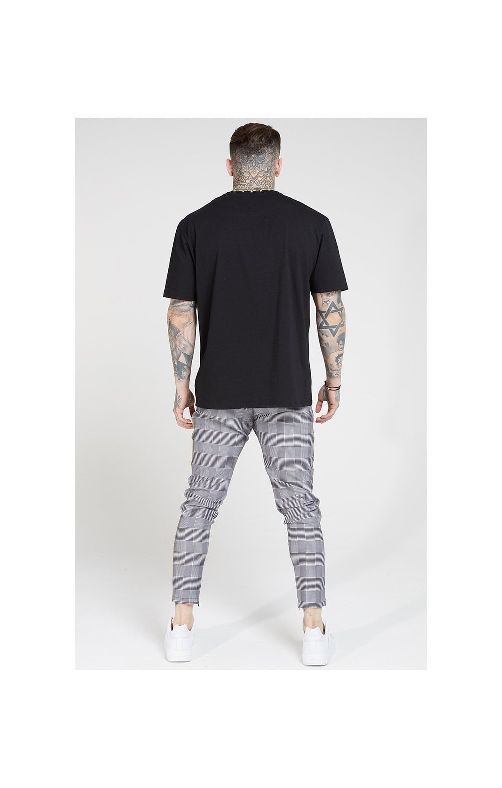 SikSilk Fitted Smart Tape Jogger Pant - Dogtooth Check (8)