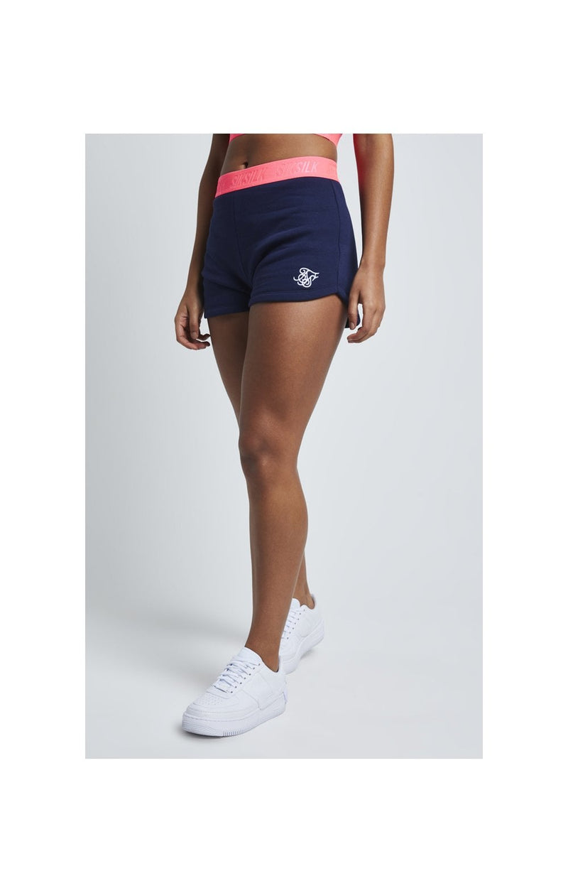SikSilk Neon Tape Gym Shorts – Navy