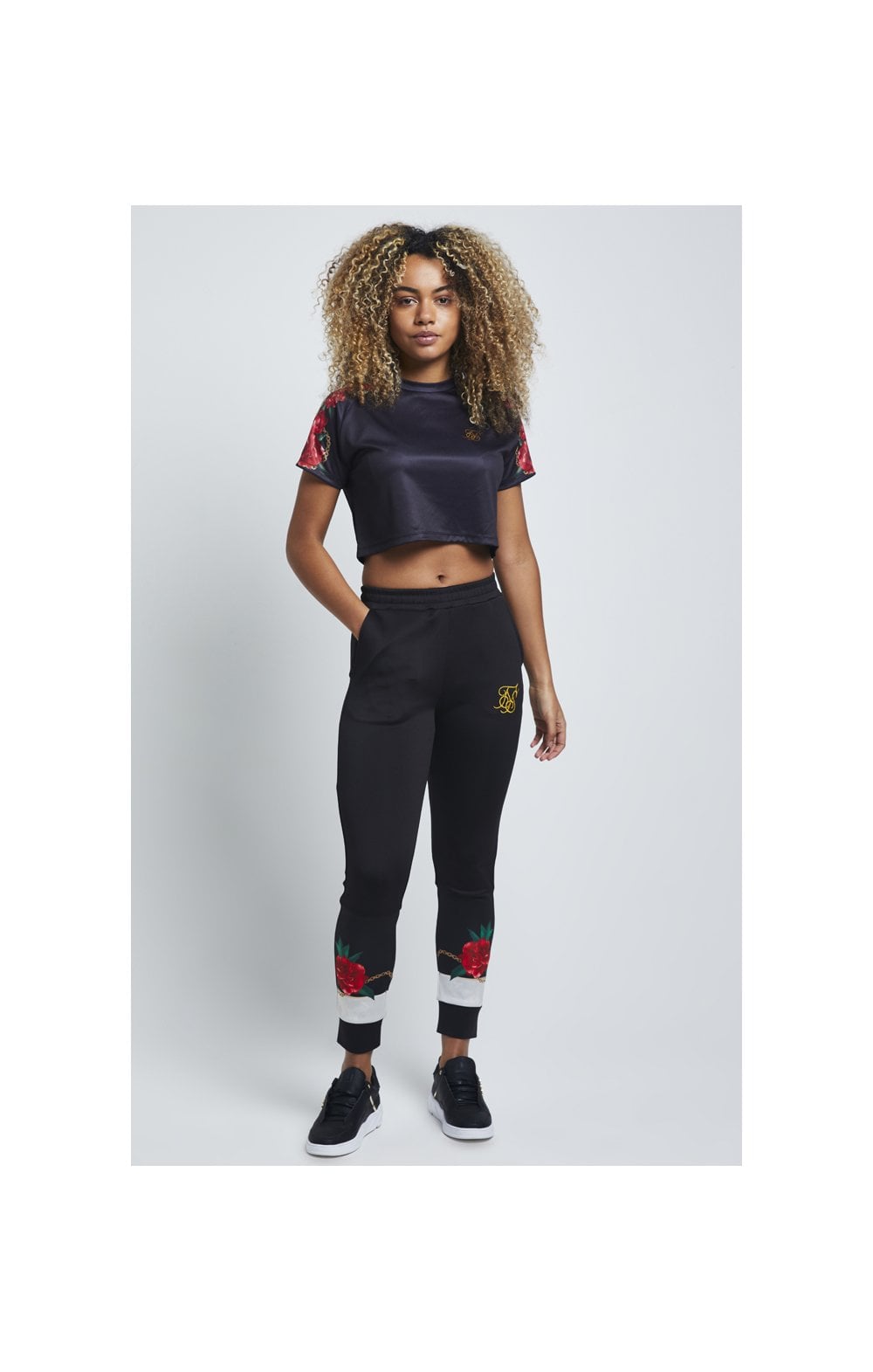 SikSilk Majestic Crop Tee – Black