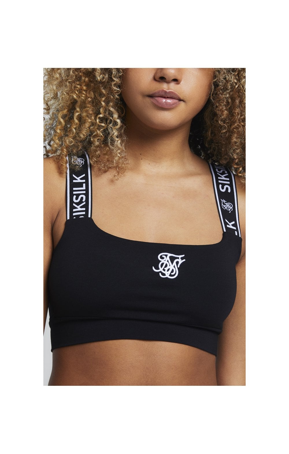 SikSilk Tape Strap Bralette - Black